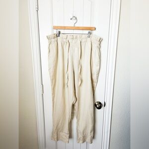 NWT Donna Karan New York Beige Linen Pants Size XL